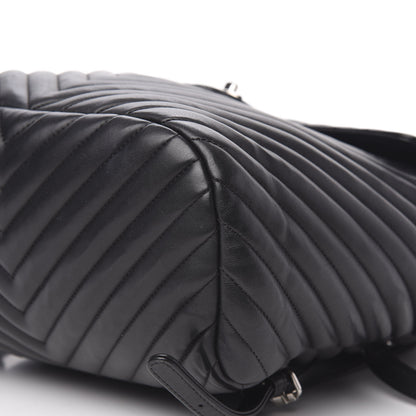 Chanel Calfskin Chevron Quilted Large Urban Spirit Backpack Black 9 of 11