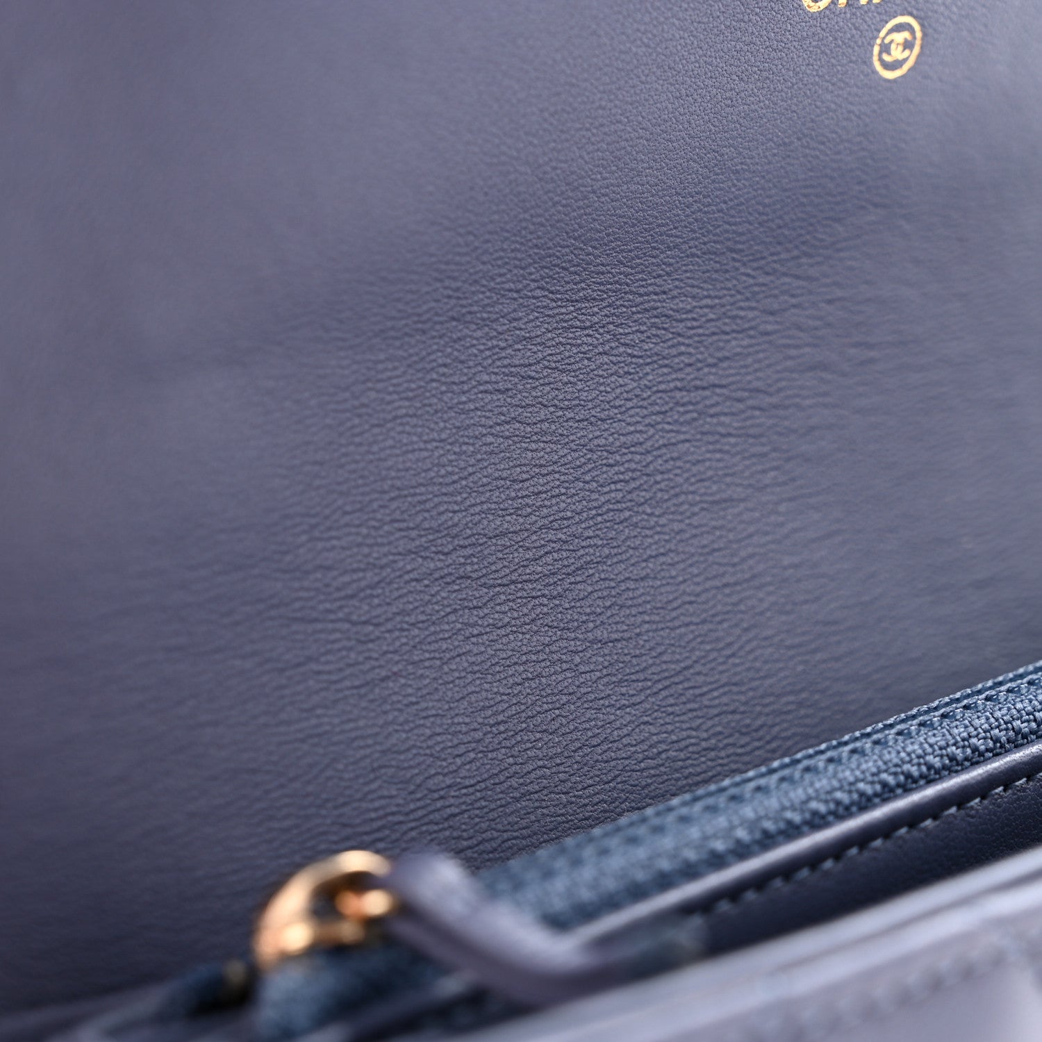 Chanel Lambskin Quilted Charms Large Gusset Flap Wallet Blue 9 of 11