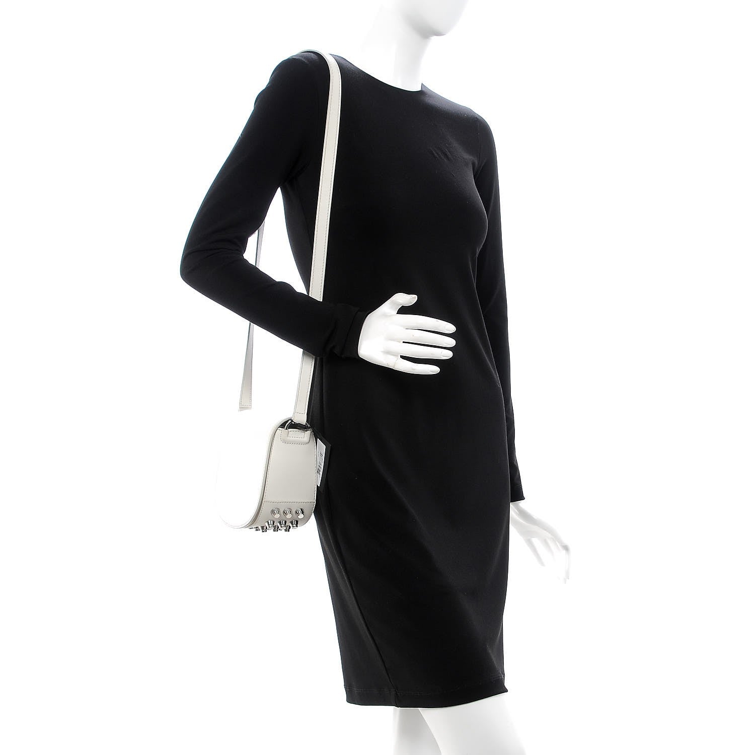 Alexander Wang Calfskin Small Lia Sling Milk Rhodium Hardware 2 of 12