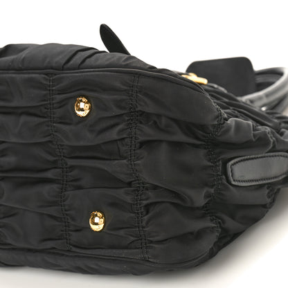 Prada Tessuto Nylon Gaufre Shopping Satchel Black 9 of 12