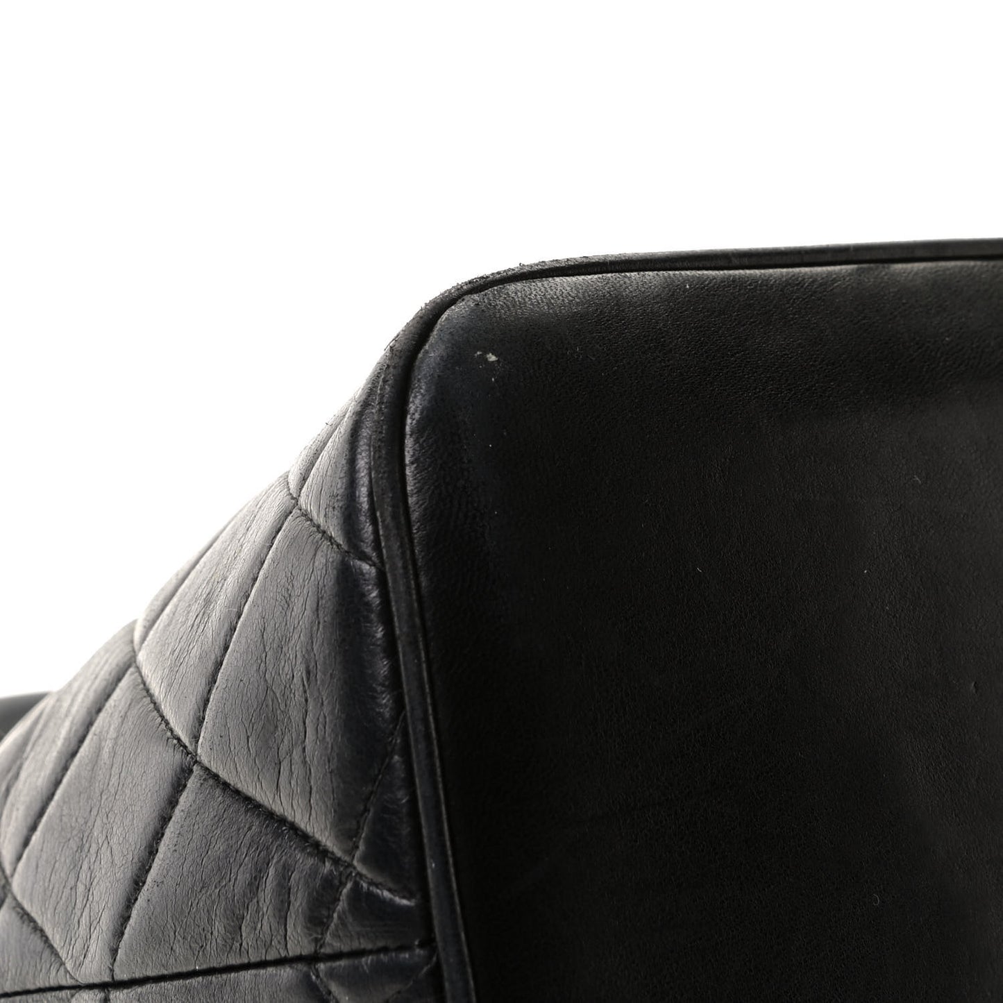 Lambskin Quilted Medallion Tote Black