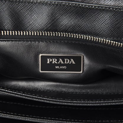 Prada Tessuto Nylon Saffiano Tartan Print Top Handle Bag Cammello 6 of 10