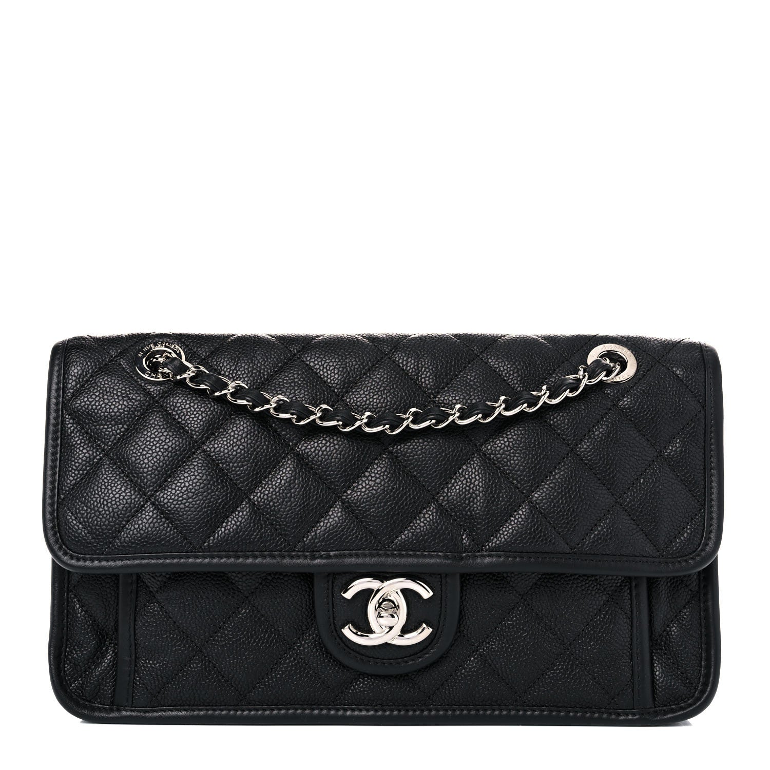 Chanel Caviar Quilted Medium French Riviera Flap Black 1 of 10