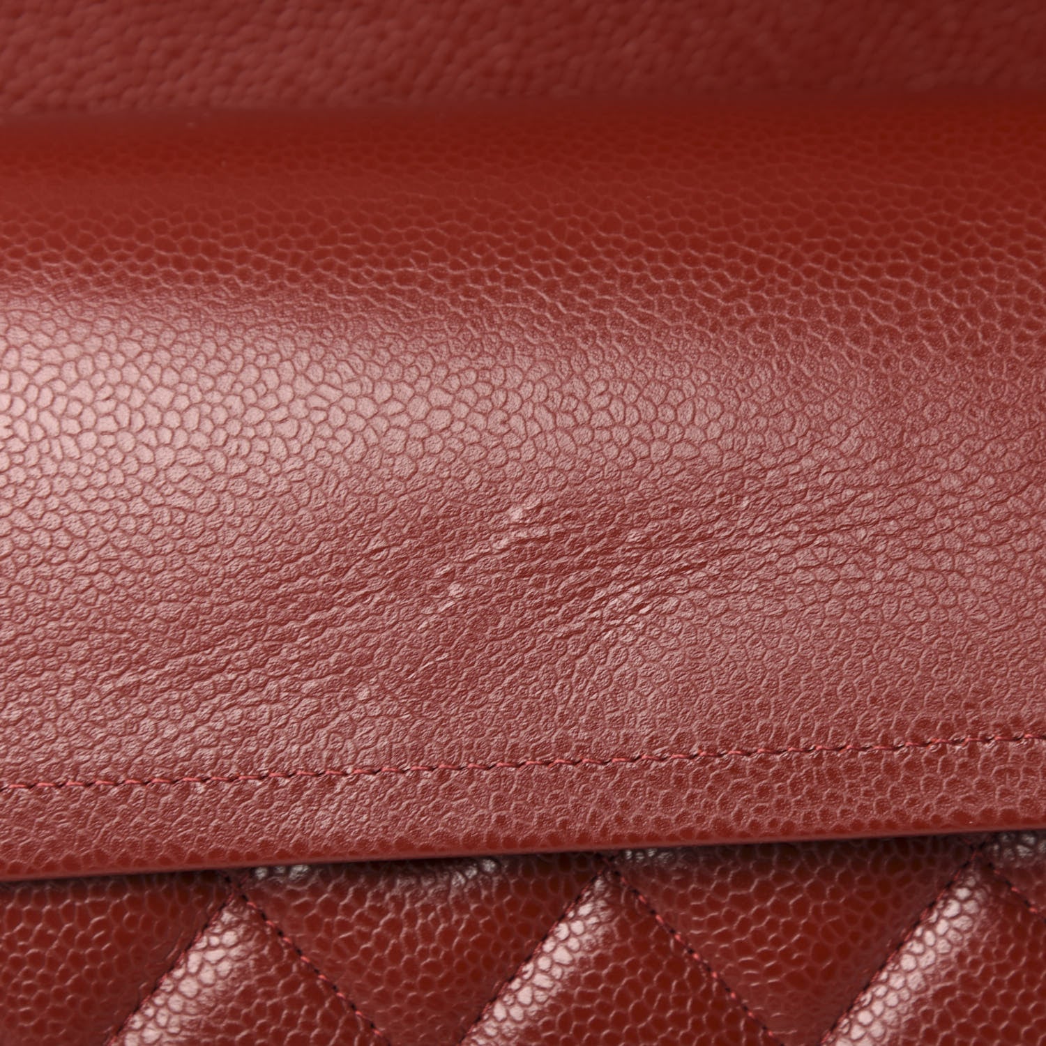 Chanel Caviar Quilted Jumbo Double Flap Red 8 of 12