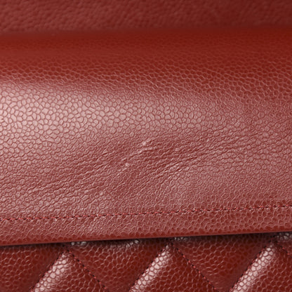 Chanel Caviar Quilted Jumbo Double Flap Red 8 of 12