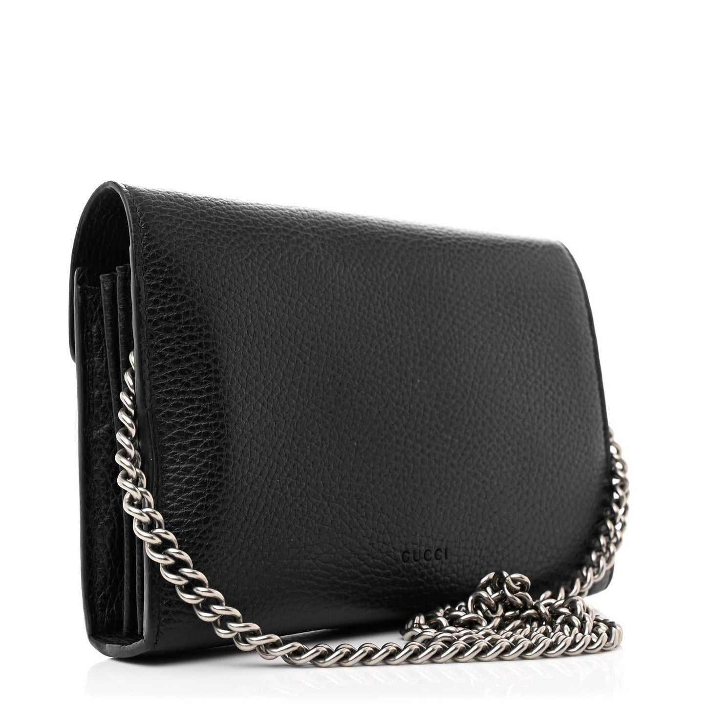Calfskin Mini Dionysus Chain Wallet Black