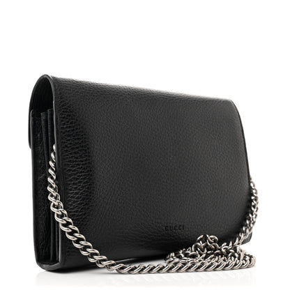 Gucci Calfskin Mini Dionysus Chain Wallet Black 3 of 13