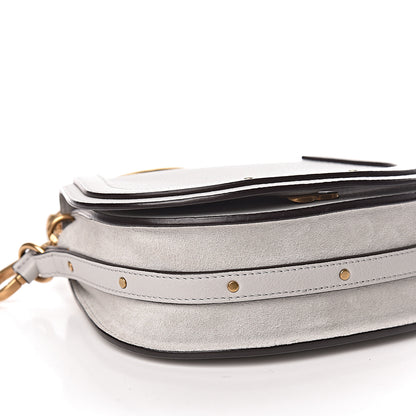 Chloe Calfskin Suede Small Nile Bracelet Bag Airy Grey 8 of 10