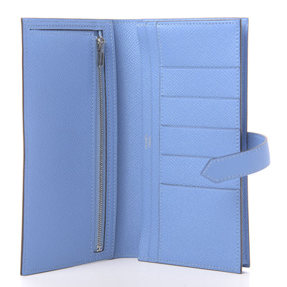 Hermes Epsom Bearn Gusset Wallet Bleu Paradis 5 of 10