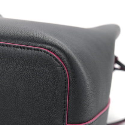 Louis Vuitton Calfskin Lockme Bucket Black 10 of 11