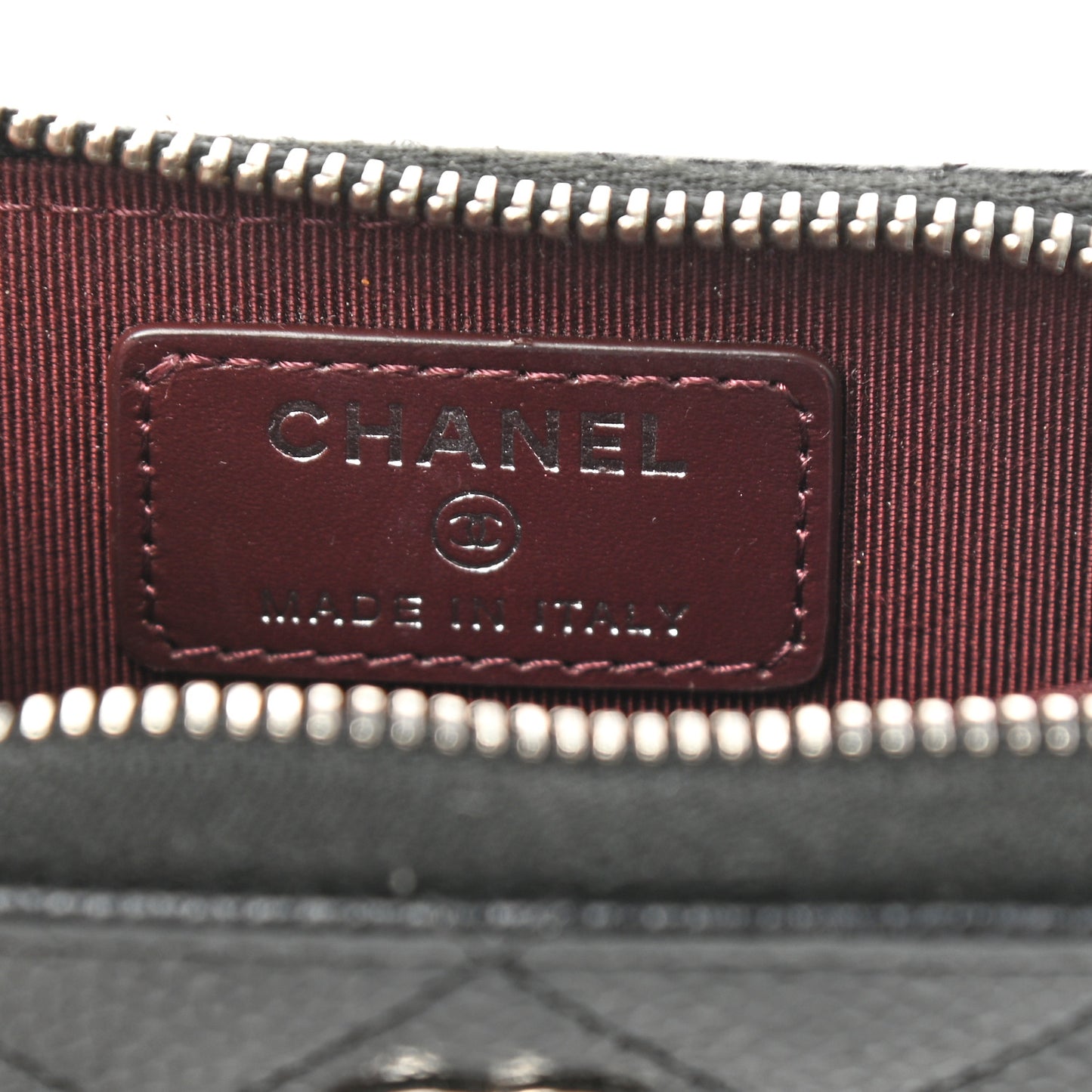 Caviar Quilted Classic Zipped Coin Purse Black