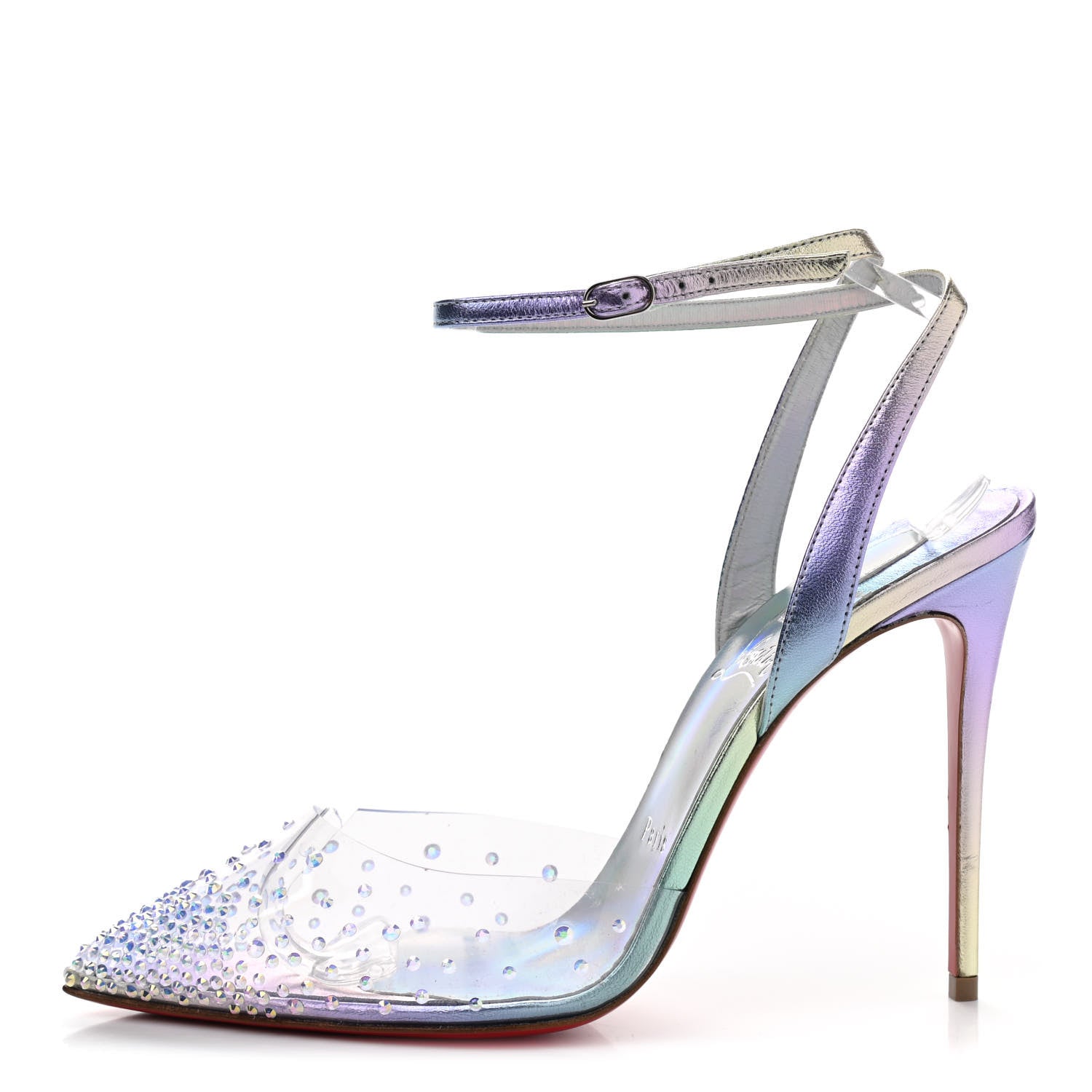 Christian Louboutin PVC Calf Alicoco Spikaqueen 100 Pumps 38 Version White 1 of 7