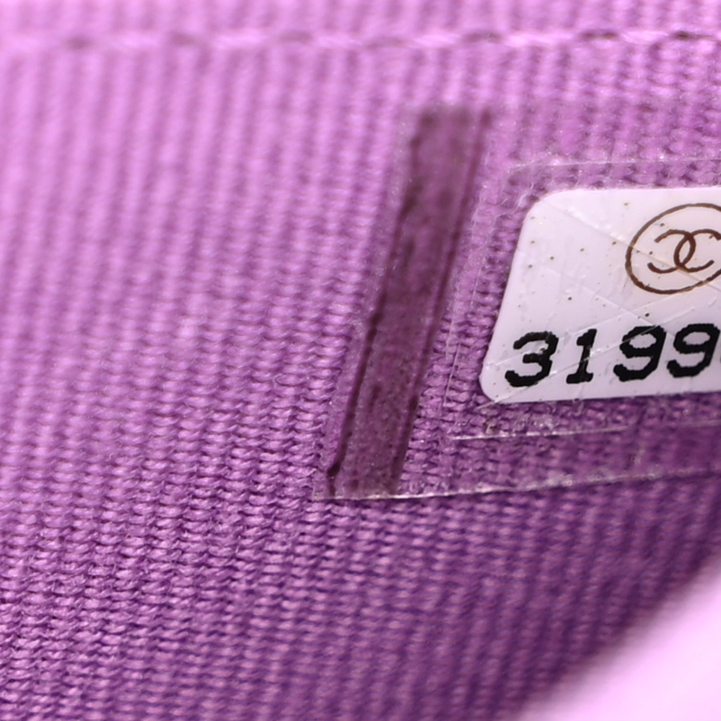 Caviar Quilted Flap Card Holder Wallet Purple