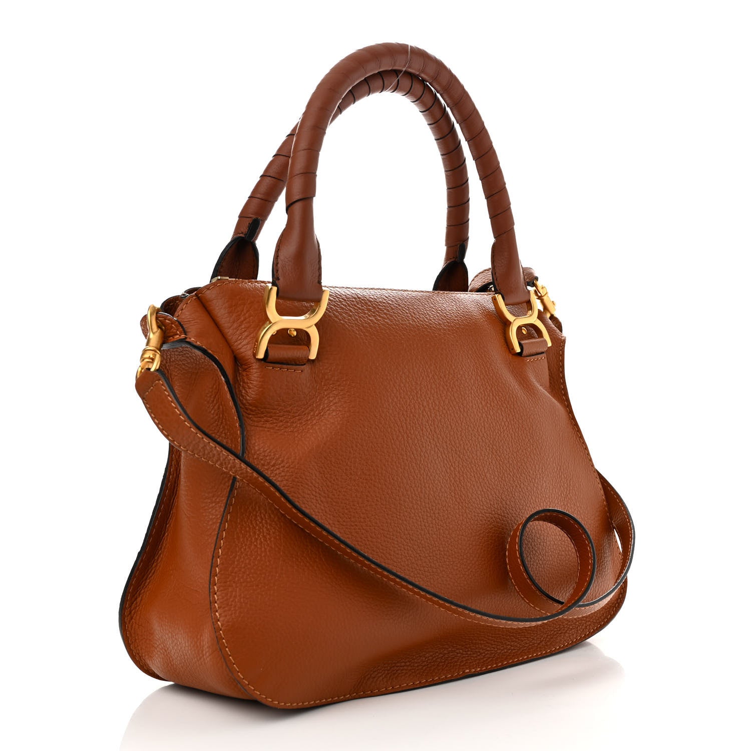 Chloe Calfskin Medium Marcie Satchel Tan 3 of 10