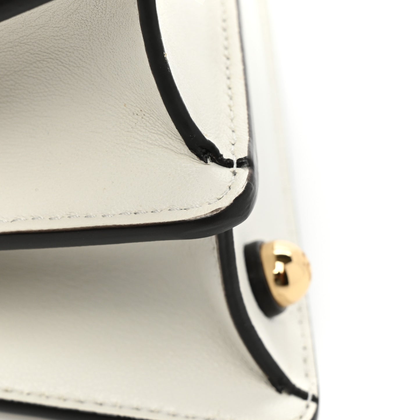 Shiny Nappa Petite Peekaboo I SEE U Satchel White
