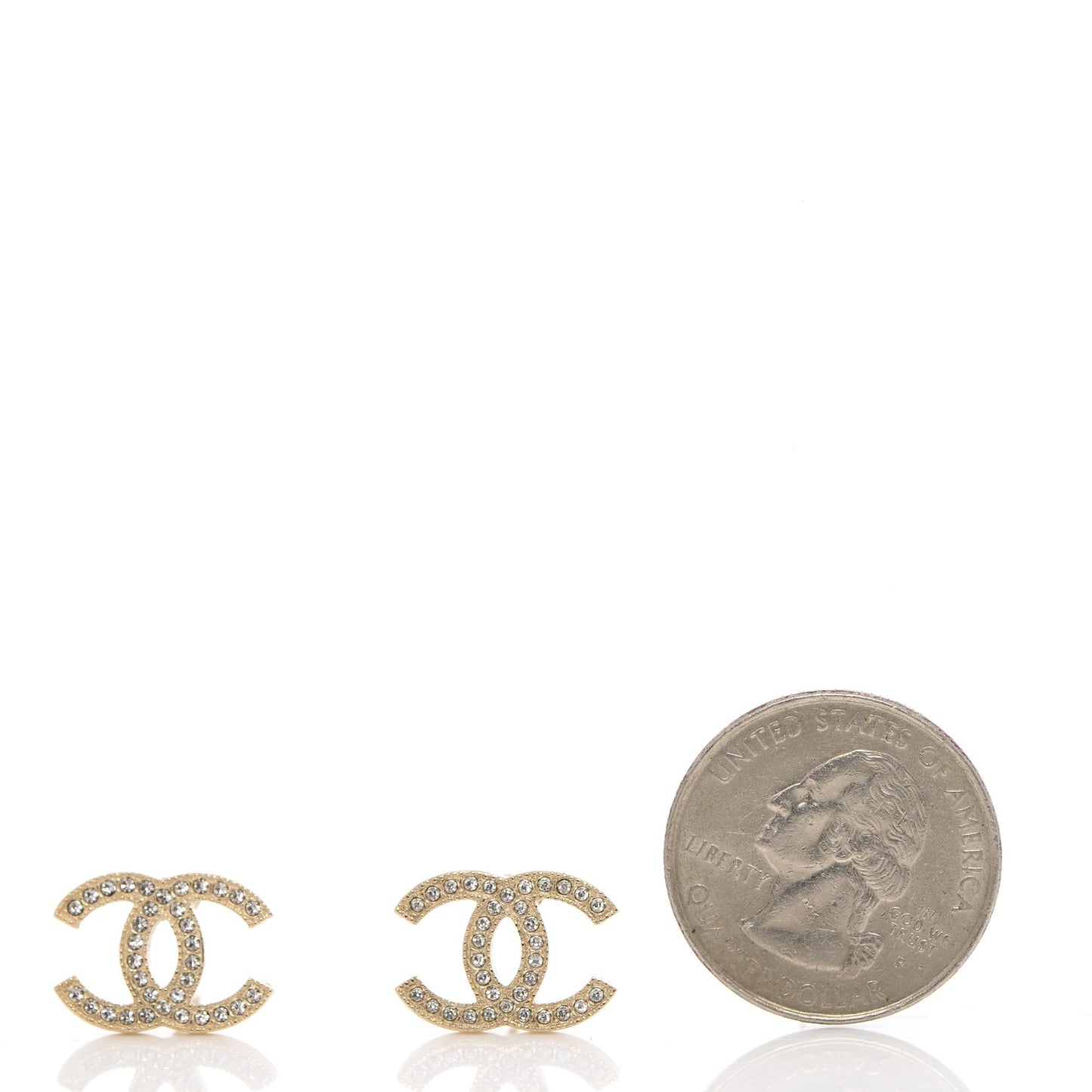 Crystal CC Earrings Gold