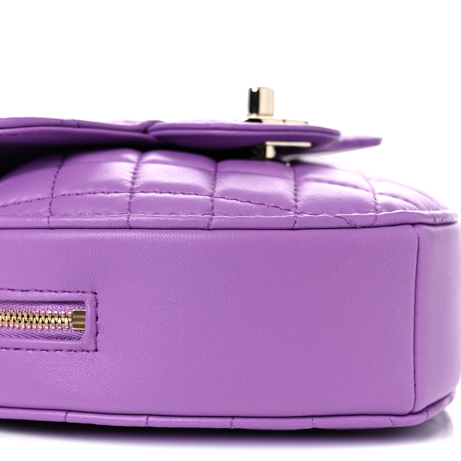 Chanel Lambskin Quilted CC In Love Heart Bag Purple 8 of 10