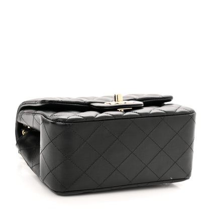 Chanel Lambskin Quilted Mini Square Flap Black 4 of 14