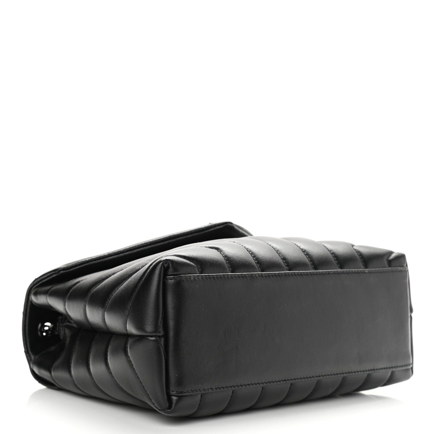Saint Laurent Calfskin Y Quilted Monogram Small Loulou Chain Satchel Black 3 of 10