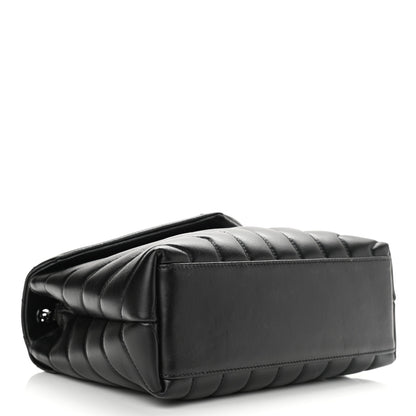 Saint Laurent Calfskin Y Quilted Monogram Small Loulou Chain Satchel Black 3 of 10