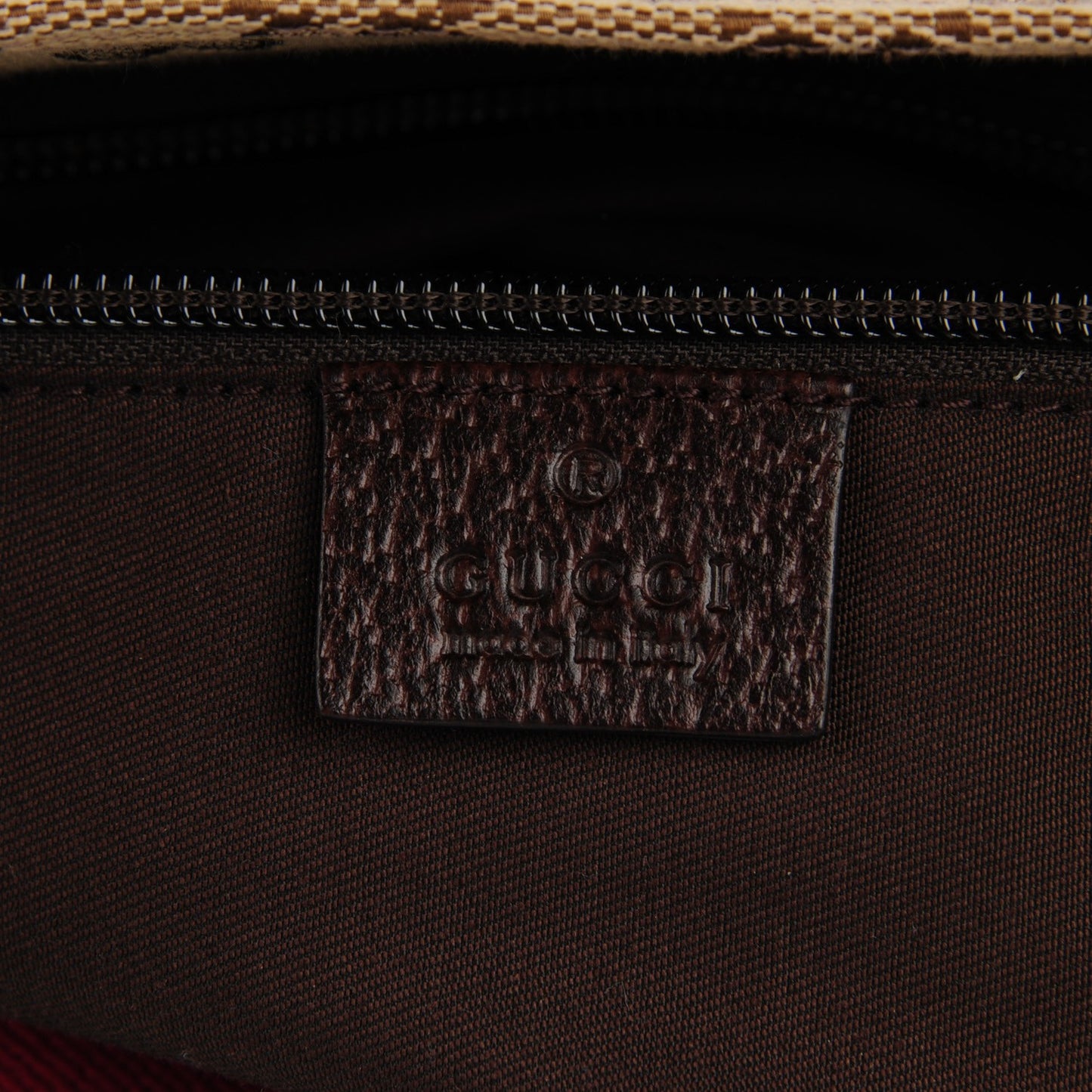 Monogram Web Medium Flat Messenger Bag Dark Brown
