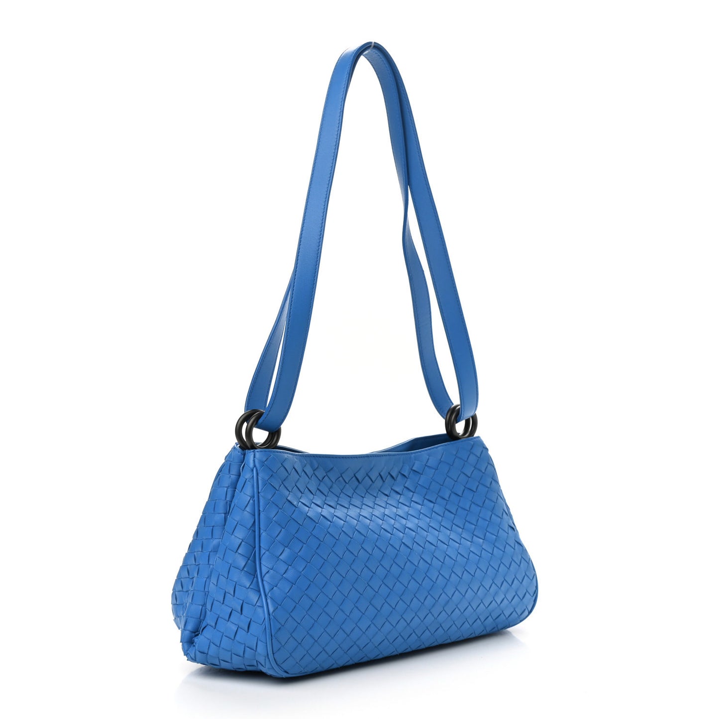 Nappa Intrecciato Shoulder Bag Bleuette