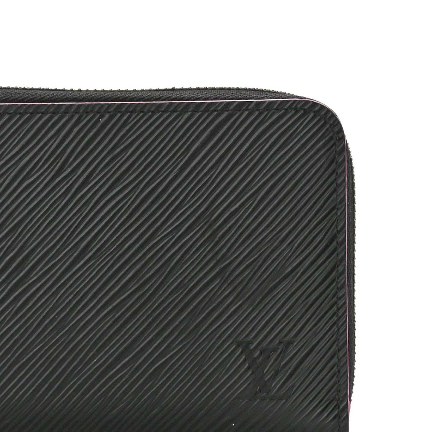 Epi Zippy Wallet Black Hot Pink