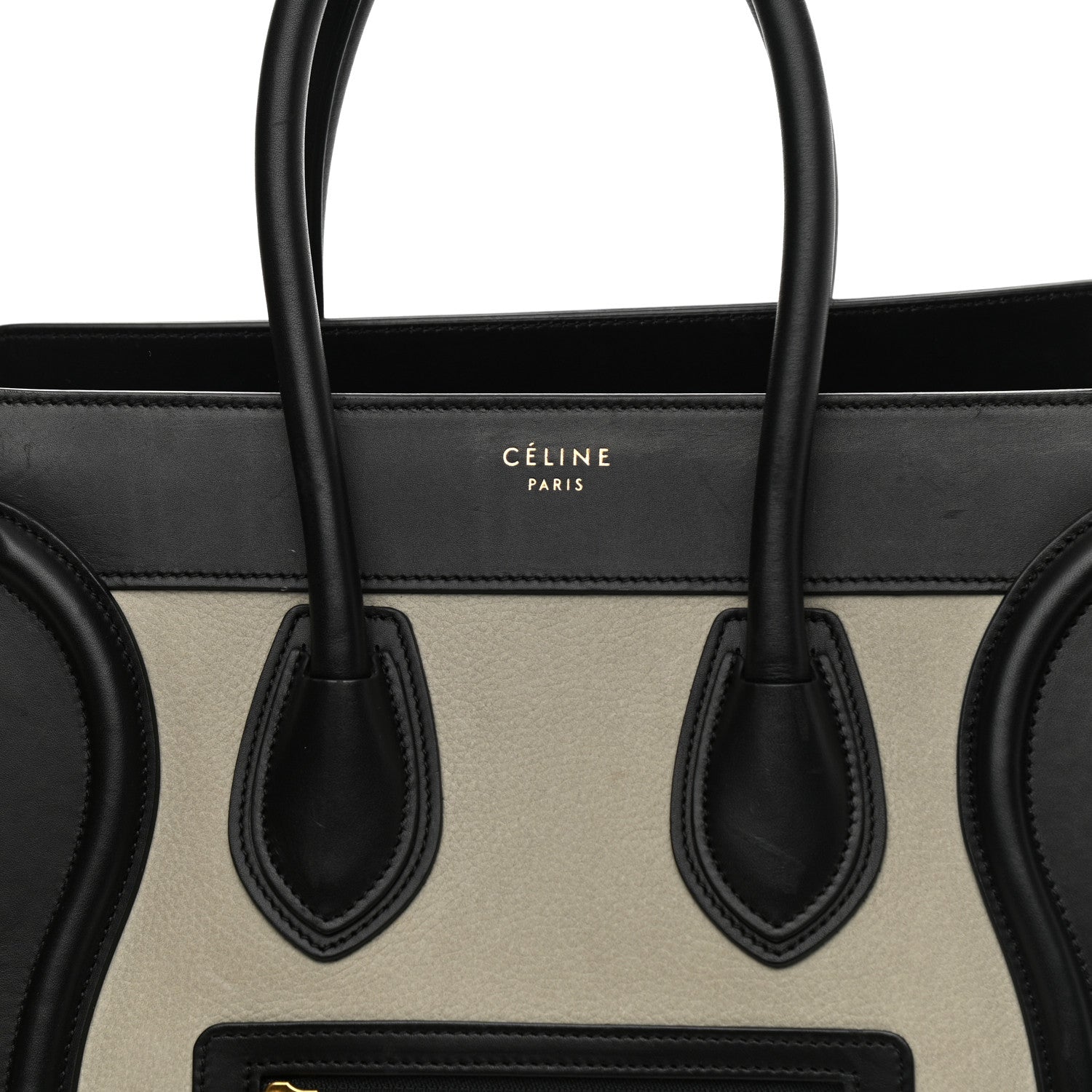 Celine Bullhide Micro Tri-Color Luggage Khaki 6 of 10