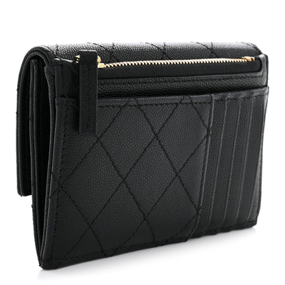 Chanel Caviar Lambskin Quilted CC Flap Card Holder Black 3 of 8