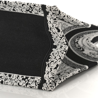 Christian Dior Canvas Embroidered Medium Ornamental Cornely Effect Book Tote Black White 8 of 8