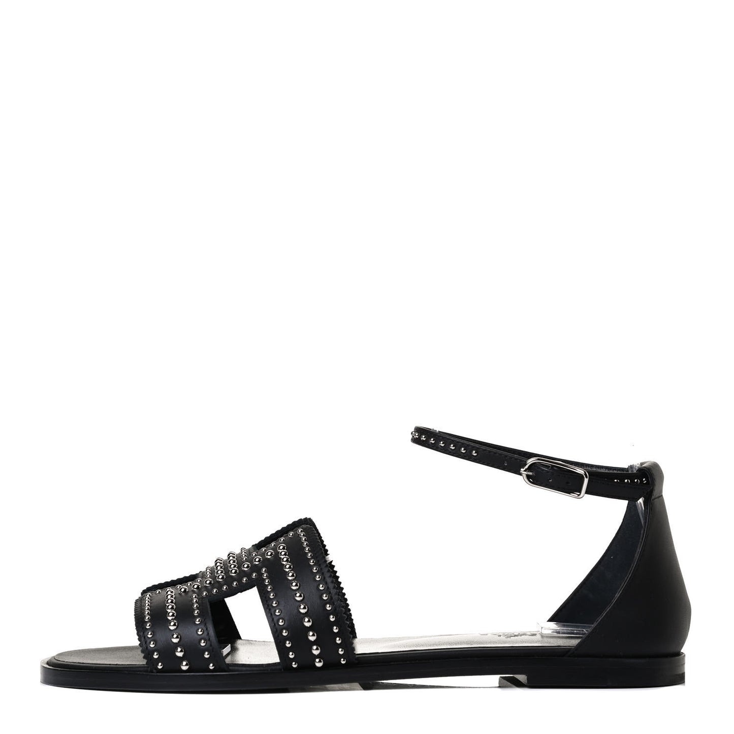 Calfskin Studded Santorini Sandals 38.5 Black