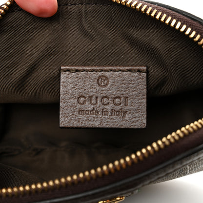 Gucci GG Supreme Monogram Web Ophidia Dome Key Pouch Beige New Acero 5 of 7