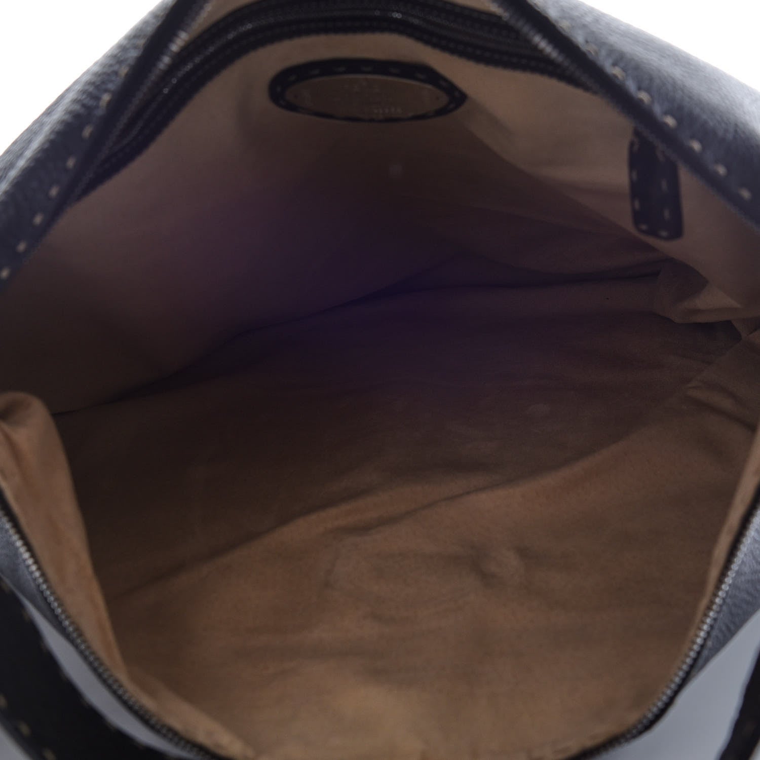 Fendi Calfskin Romano Large Selleria Hobo Black 7 of 14