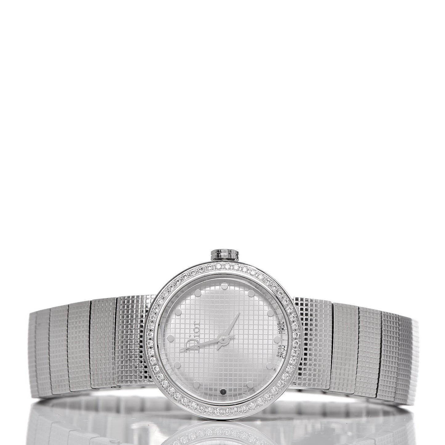 Stainless Steel Diamond Bezel 23mm La D De Dior Quartz Watch