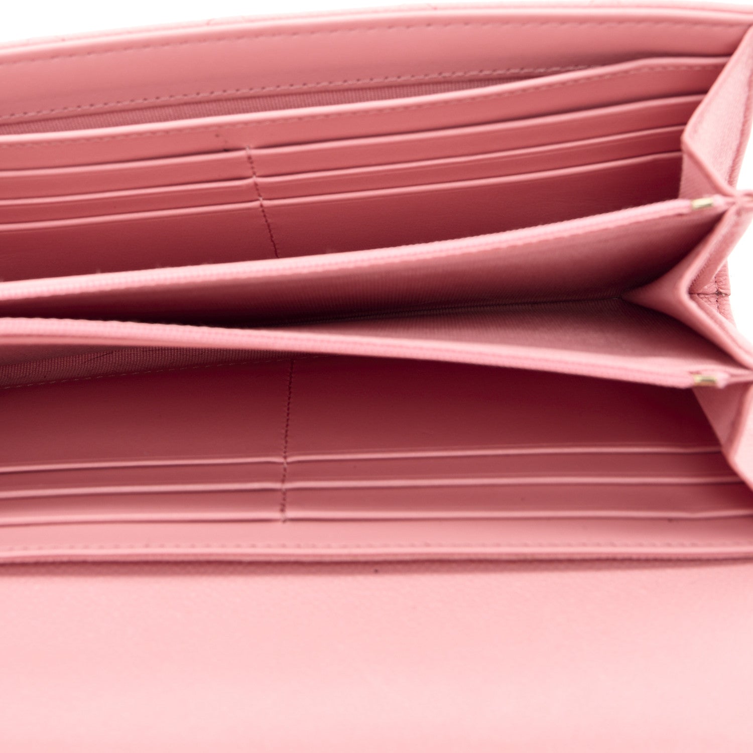 Chanel Caviar Quilted Large Gusset Flap Wallet Light Pink 5 of 11