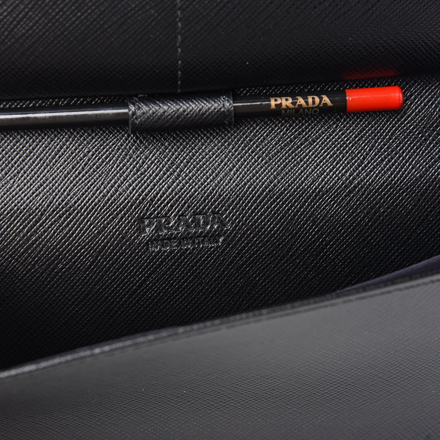 Prada Saffiano Large Zip Around Travel Wallet Black 6 of 7