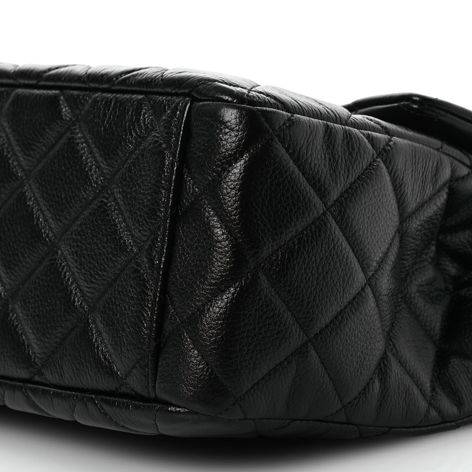 Chanel Grained Calfskin Quilted XXL Travel Flap Bag Black 12 of 12