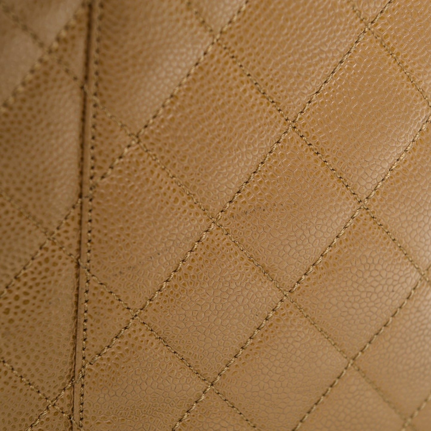 Caviar Quilted Jumbo Kelly Flap Beige
