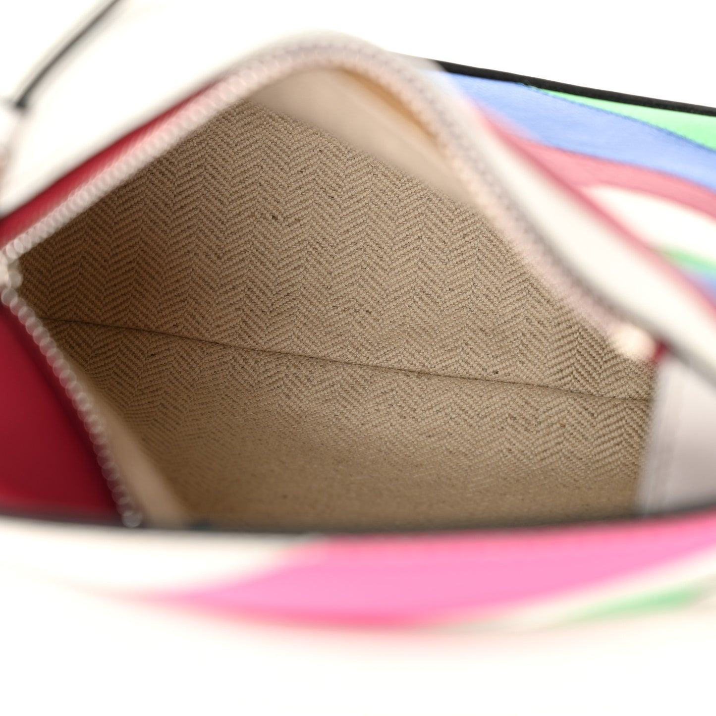 Calfskin Mini Puzzle Edge Bag Grey Multicolor