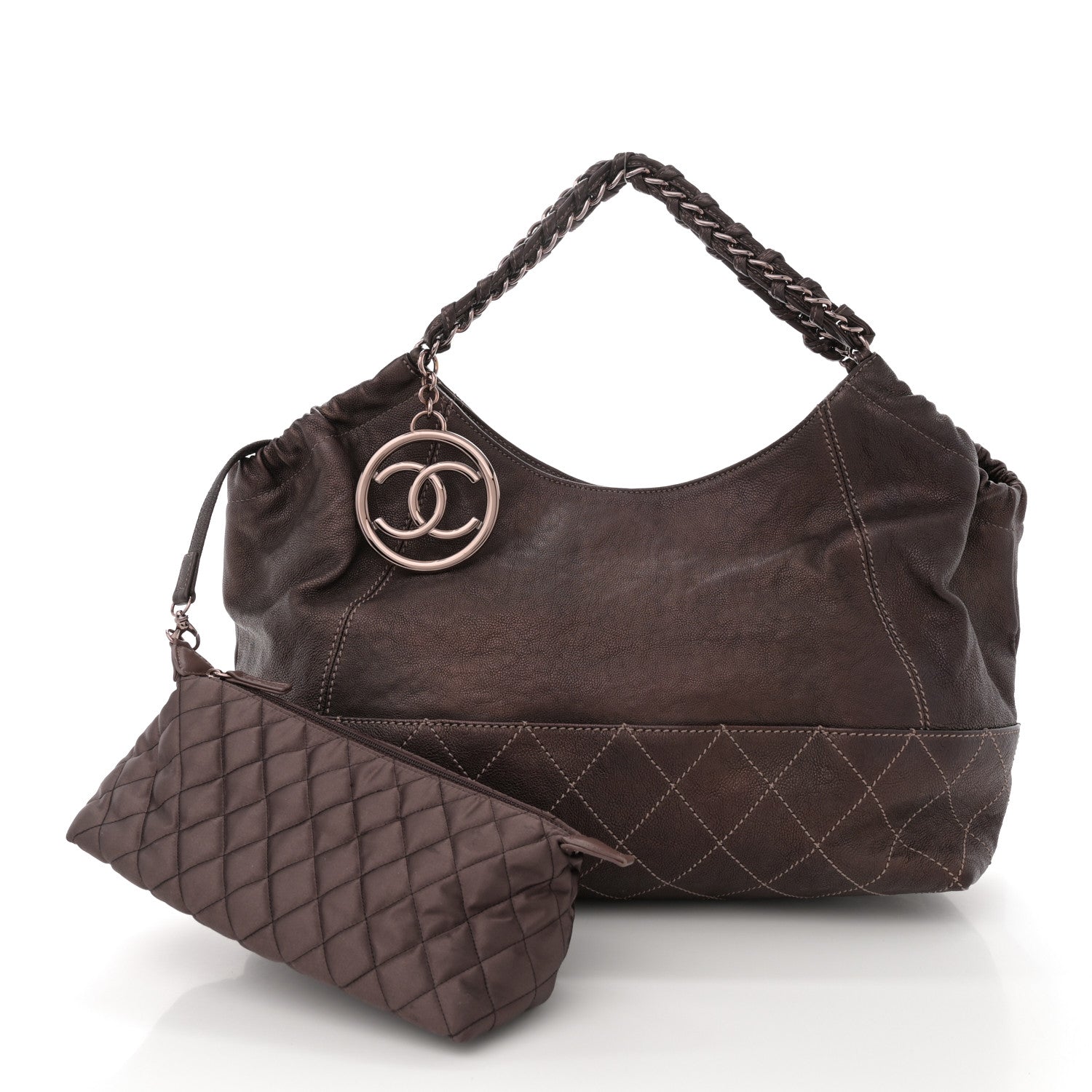 Chanel Metallic Calfskin Baby Coco Cabas Bronze 3 of 14