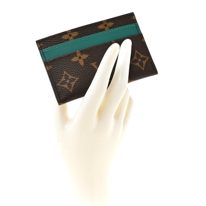 Louis Vuitton Monogram Macassar Double Card Holder Borneo Green 2 of 7