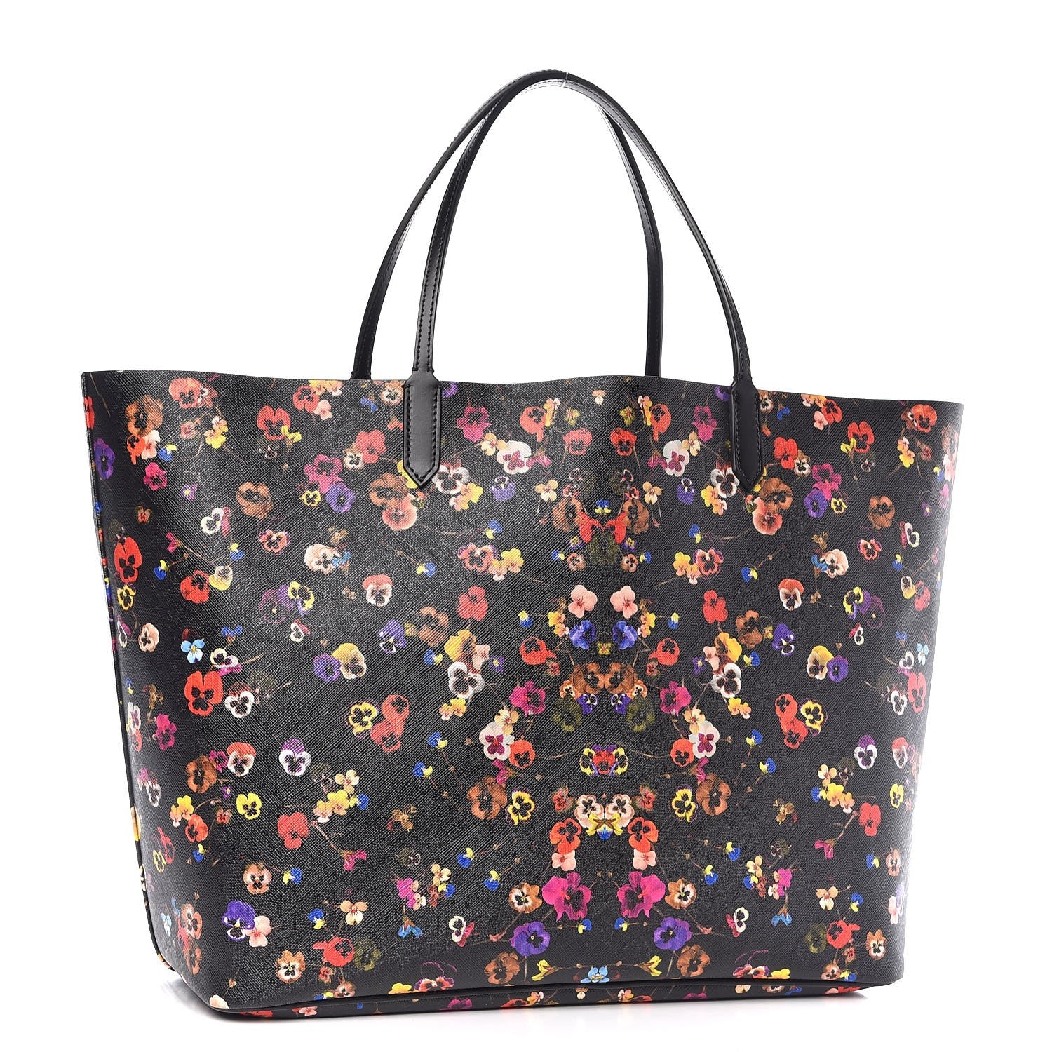 Givenchy Coated Canvas Pansy Print Large Antigona Tote Black 3 of 7