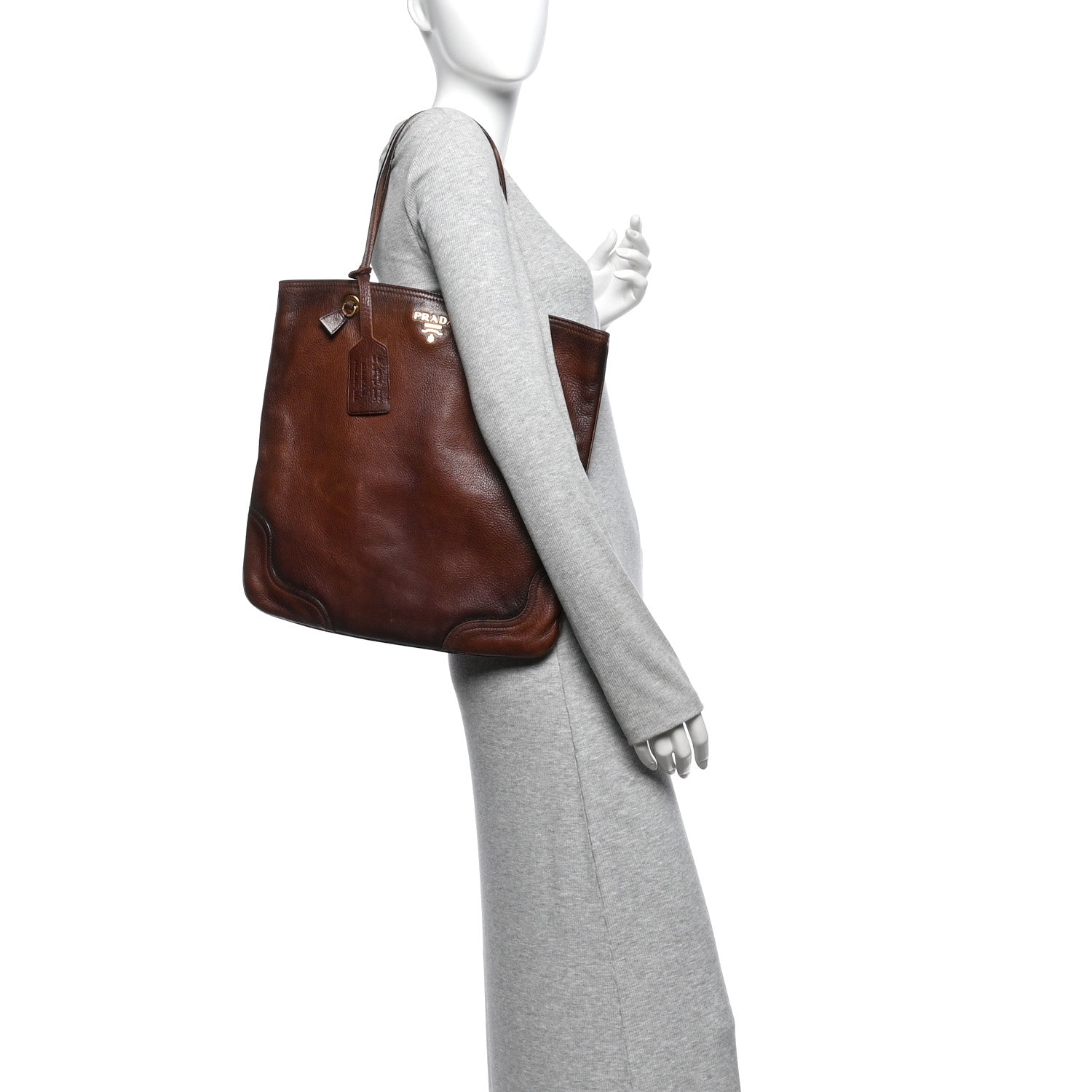 Prada Cervo Antik Shopping Tote Bruciato 2 of 11