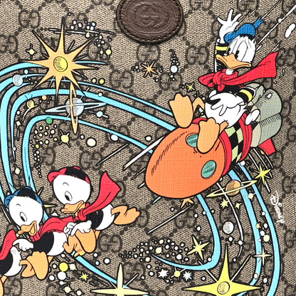 Gucci X DISNEY GG Supreme Monogram Donald Duck Small Interlocking G Dome Backpack Beige Multicolor New Acero 9 of 11