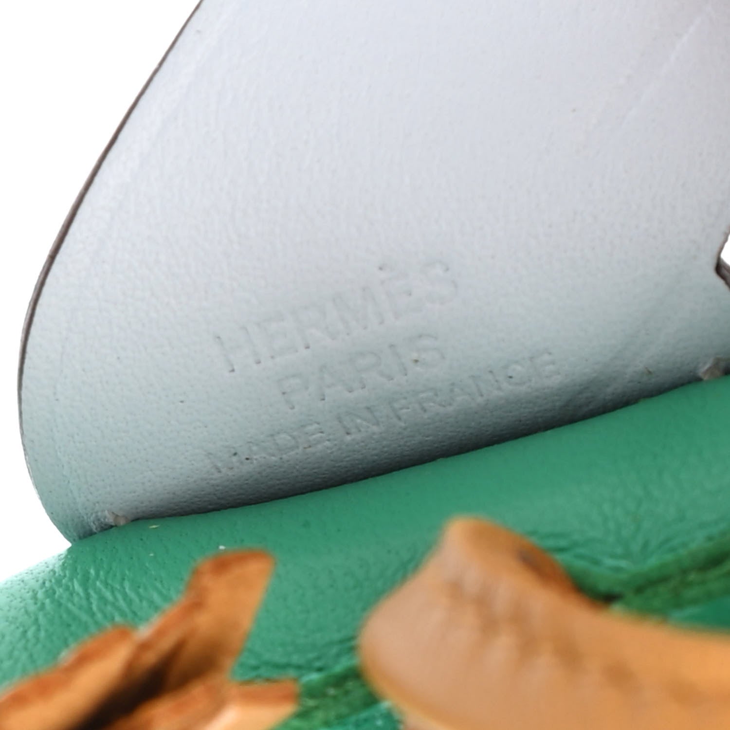 Hermes Milo Lambskin Grigri Rodeo Pegase Horse Bag Charm PM Menthe Sesame Bleu Brume 3 of 4