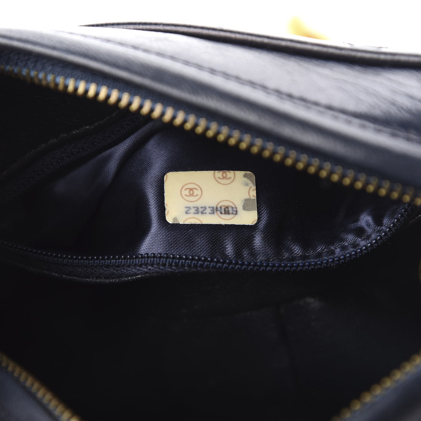 Lambskin Woven Quilted CC Camera Case Navy