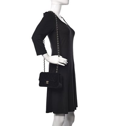 Chanel Velvet Quilted Mini Rectangular Flap Black 2 of 11