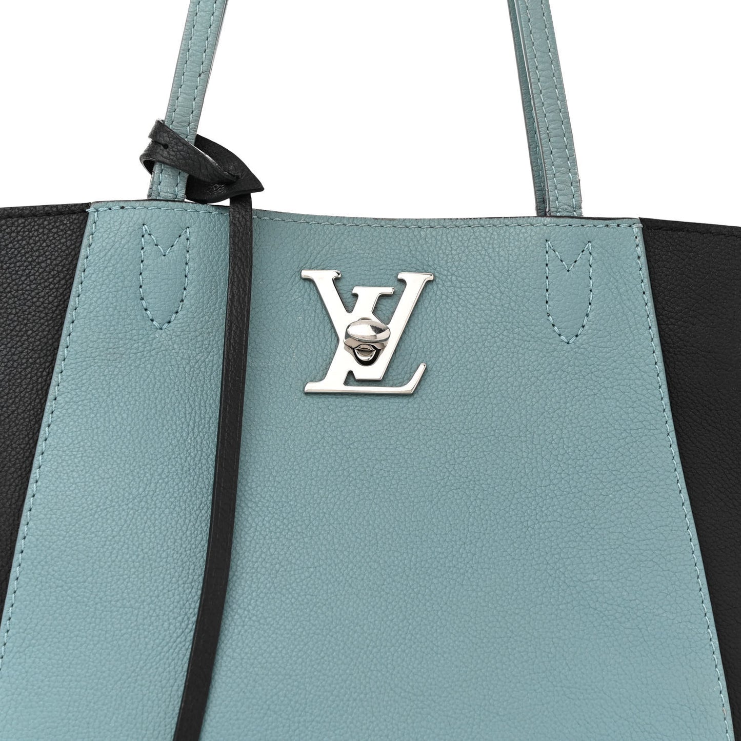 Calfskin Lockme Cabas Sky Black