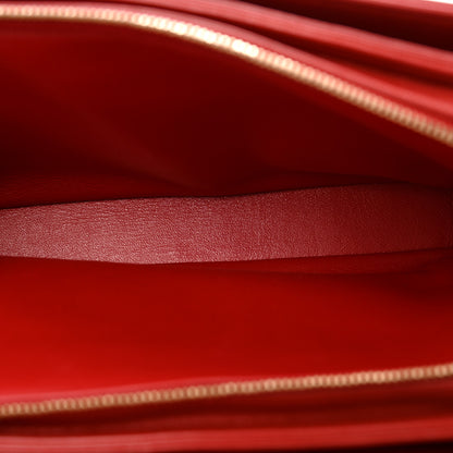 Chanel Lambskin Chevron Stitched Medium Envelope Flap Red 5 of 14