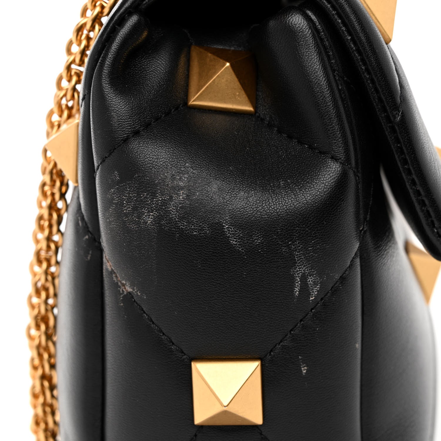 Valentino Garavani Nappa Large Roman Stud Shoulder Bag Black 10 of 10